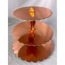 3 tier rose gold cupcake stand MED