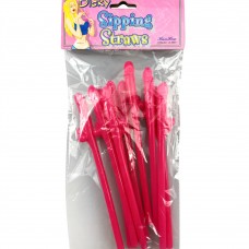 Penis Straws Pink 12pc