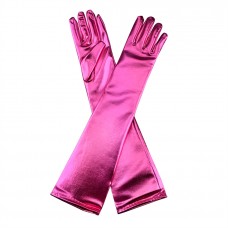 Metallic Long Gloves Hot Pink Metallic Long Gloves Hot Pink