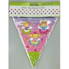 Fairies paper flag banner 3.6m
