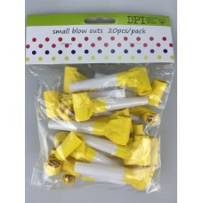 Yellow 20 pce party blow outs