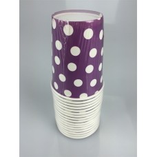 Purple polka dots cup 16pcs