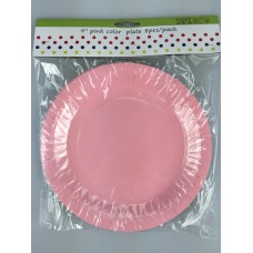 9'' Pink color plate 8pcs