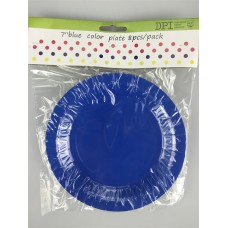 7'' Blue color plate 8pcs