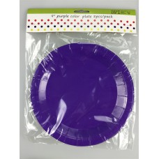9'' Purple color plate 8pcs