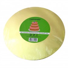  Compressed Cake Board Round - gold 8" 2mm