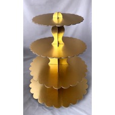 4 Tier Gold Cupcake Stand LARGE