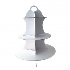 3 tier White cupcake stand SMALL