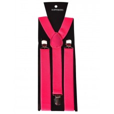 Plain Suspenders [Colour: Neon Pink]