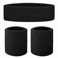 Sweatbands- 3pc BLACK