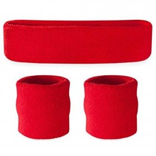 Sweatbands- 3pc RED