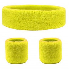 Sweatbands- 3pc YELLOW