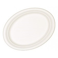 sugarcane fibre plates oval 26.3 x 20cm PK8